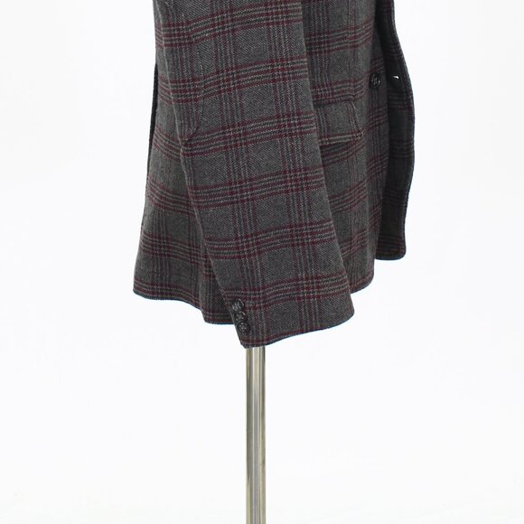 Banana Republic Gray and Red Plaid Blazer - Picture 8 of 11